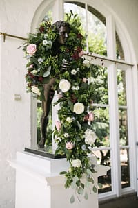 Roses Peonies Eucalyptus Flower Wedding Venue Arrangement Decoration